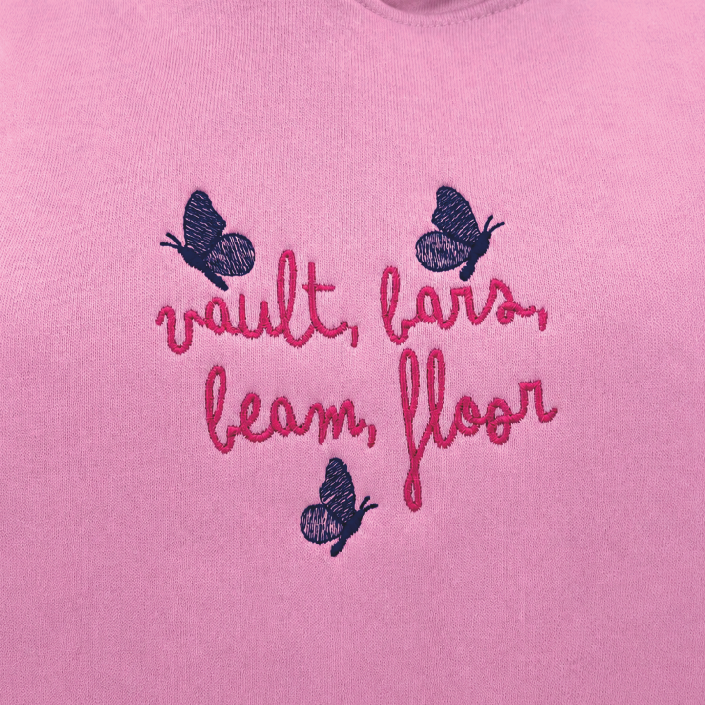 Butterfly Embroidered Sweatshirt - Rosewood