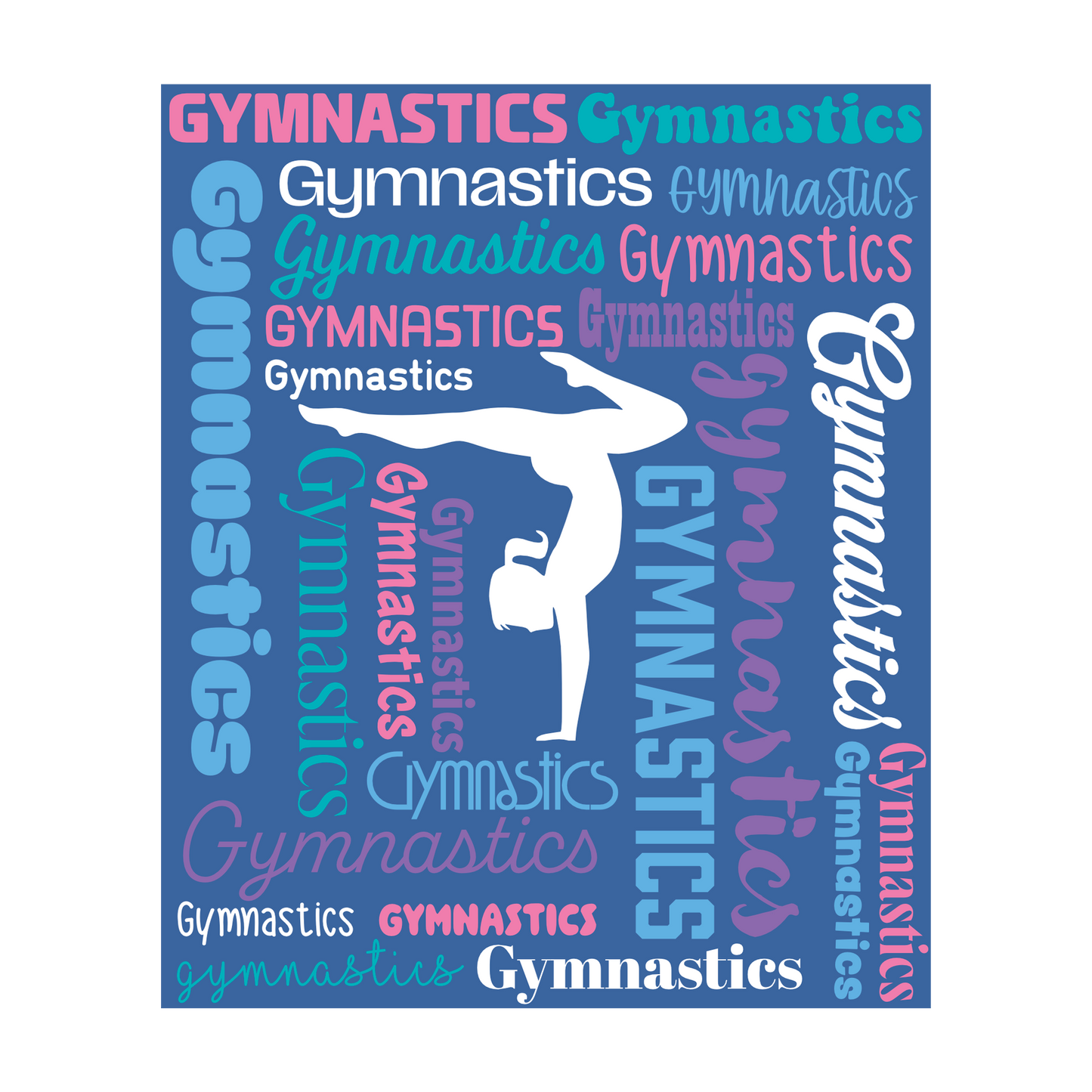 Gymnastics Repeating Sublimated Blanket