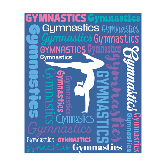 Gymnastics Repeating Sublimated Blanket
