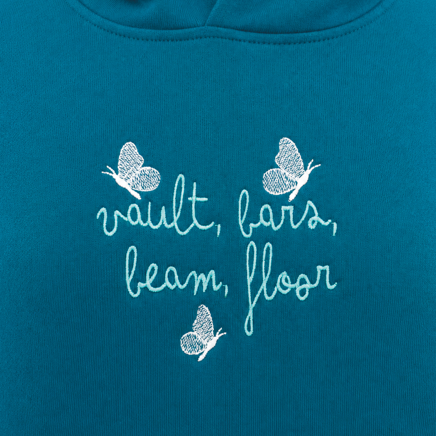 Butterfly Embroidered Sweatshirt - Evergreen