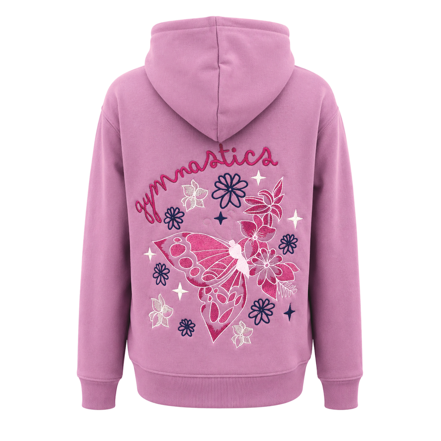 Butterfly Embroidered Sweatshirt - Rosewood