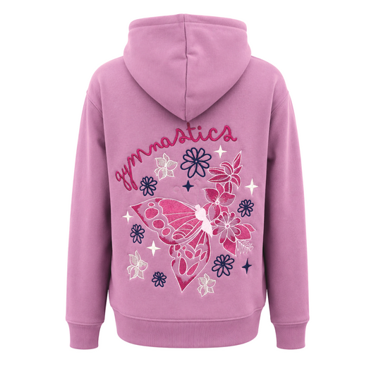 Butterfly Embroidered Sweatshirt - Rosewood