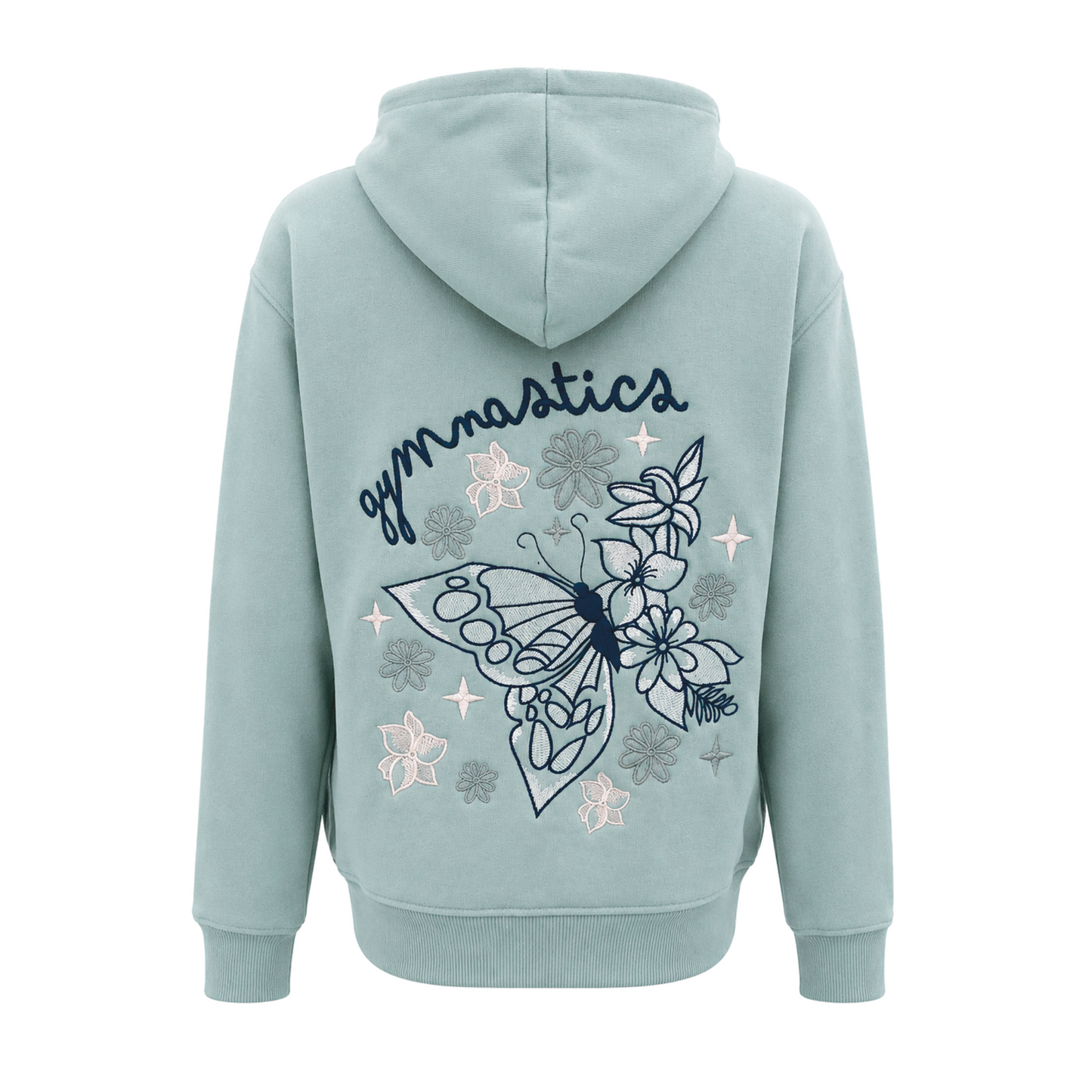 Butterfly Embroidered Sweatshirt - Spearmint