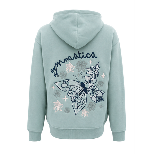 Butterfly Embroidered Sweatshirt - Spearmint