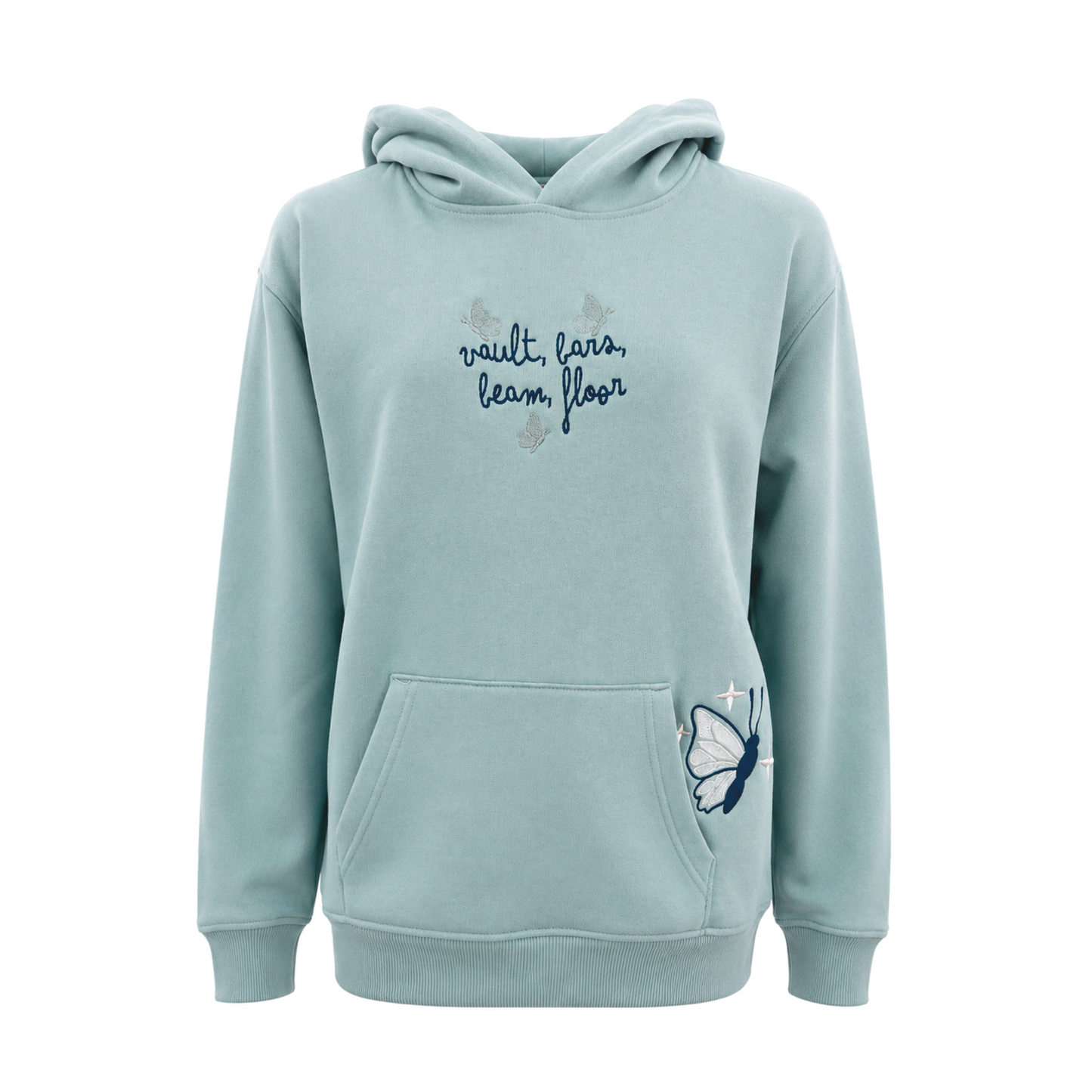 Butterfly Embroidered Sweatshirt - Spearmint