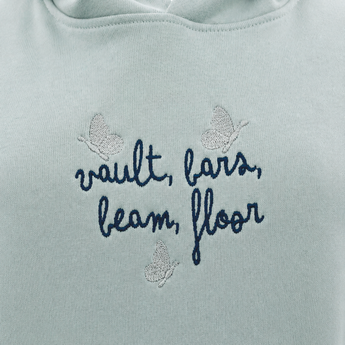 Butterfly Embroidered Sweatshirt - Spearmint